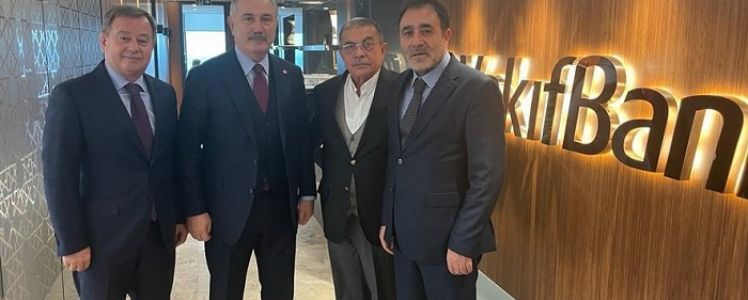 Vakıfbank Genel Müdürü Sayın Abdi Serdar Üstünsalih ve Yönetim Kurulu Başkanı Mustafa Saydam ‘ı ziyarette bulunduk